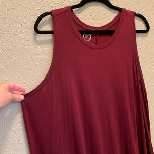 Knit Dress knee length maroon Maurice’s size 2